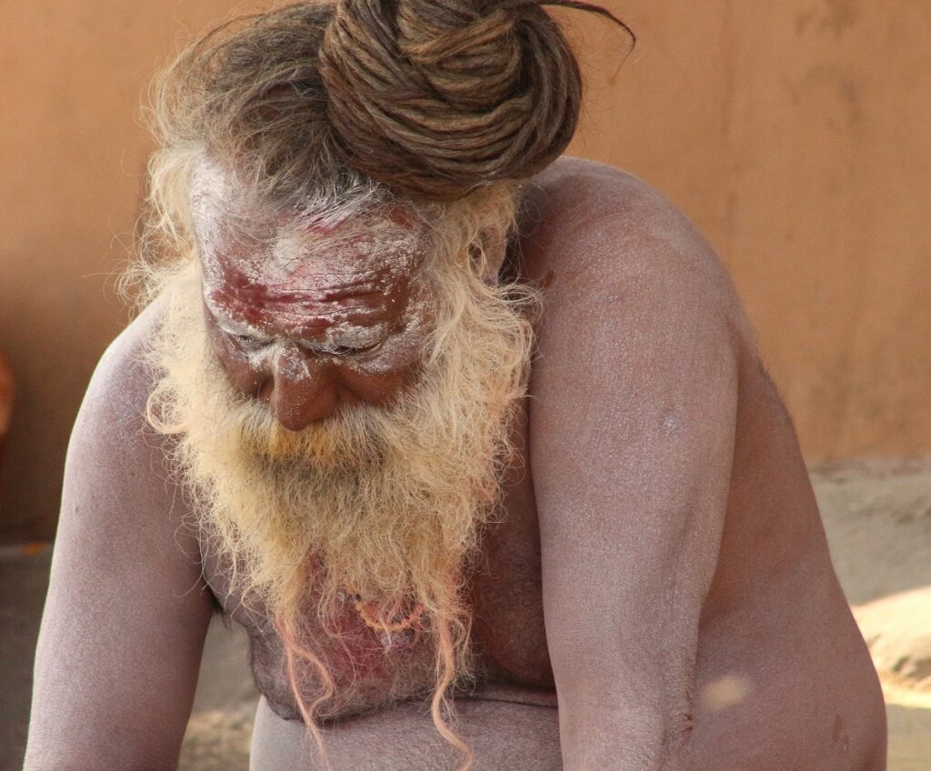 White beard man in Varanasi