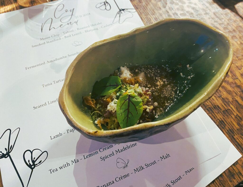 Tuna Tartare served in beautiful crockery