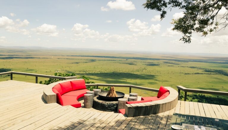 Outside fire pit overlooking Mara