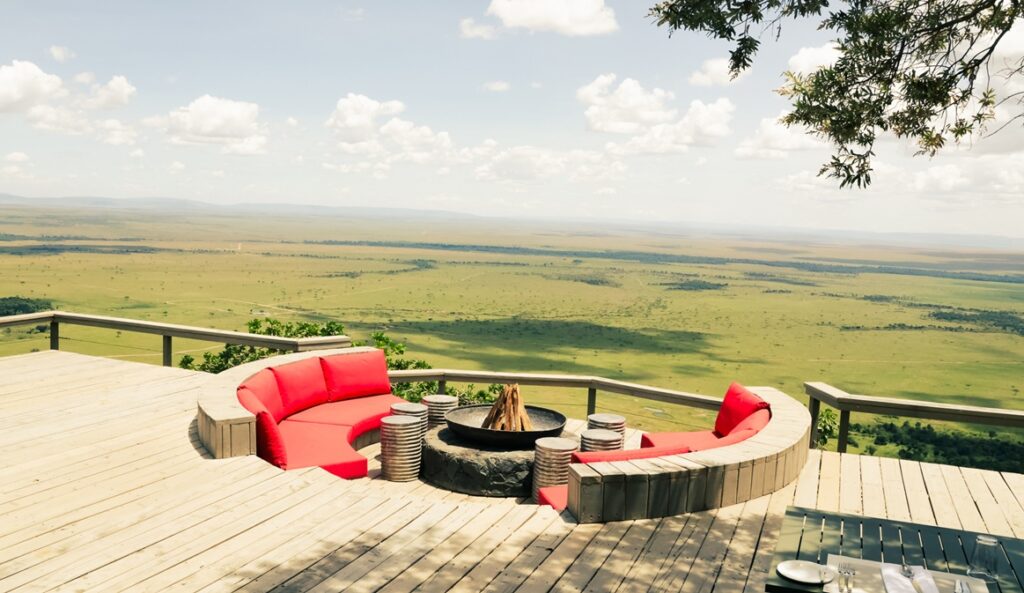 Outside fire pit overlooking Mara