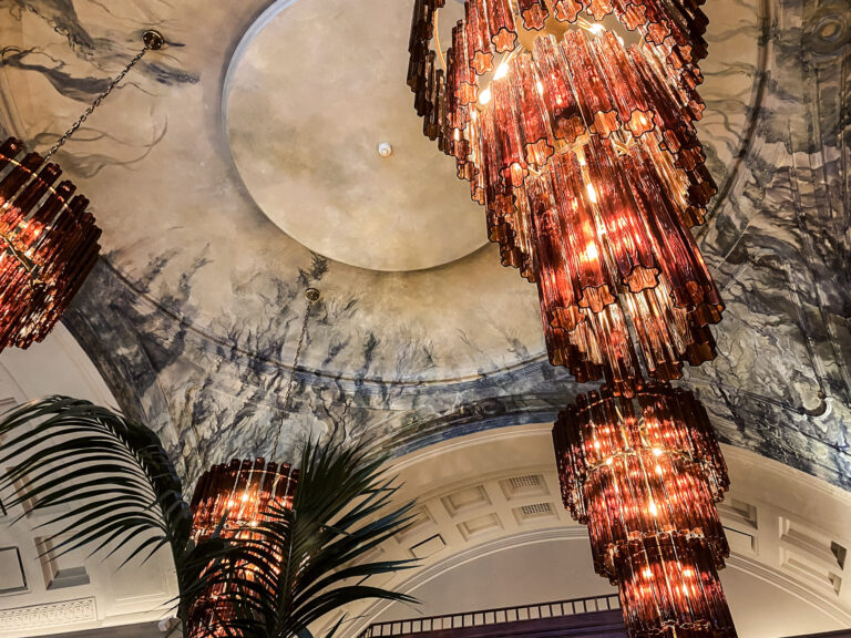 The ceiling, hand painted Kelp forest