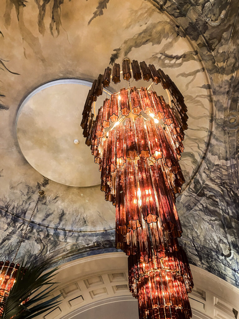 The ceiling, hand painted Kelp forest