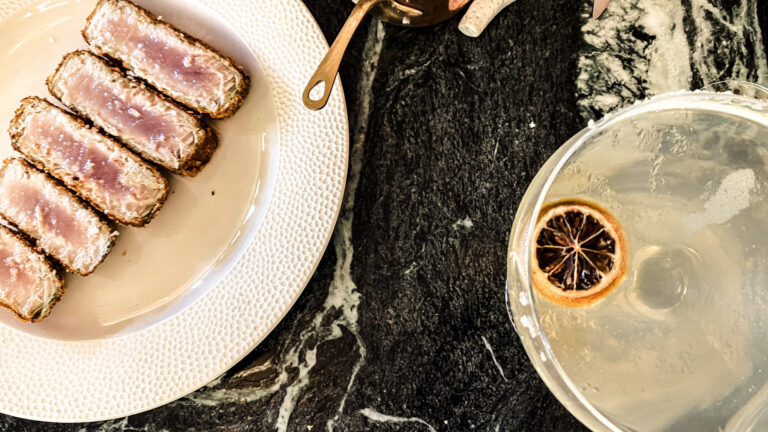 Seared tuna schnitzels